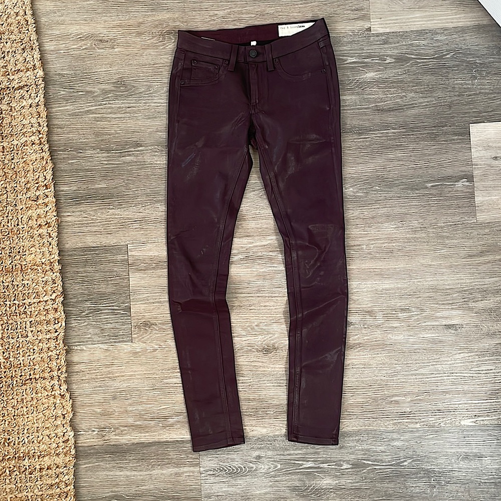 NWOT Rag and bone legging jeans jeggings 24 wine dry clean only
